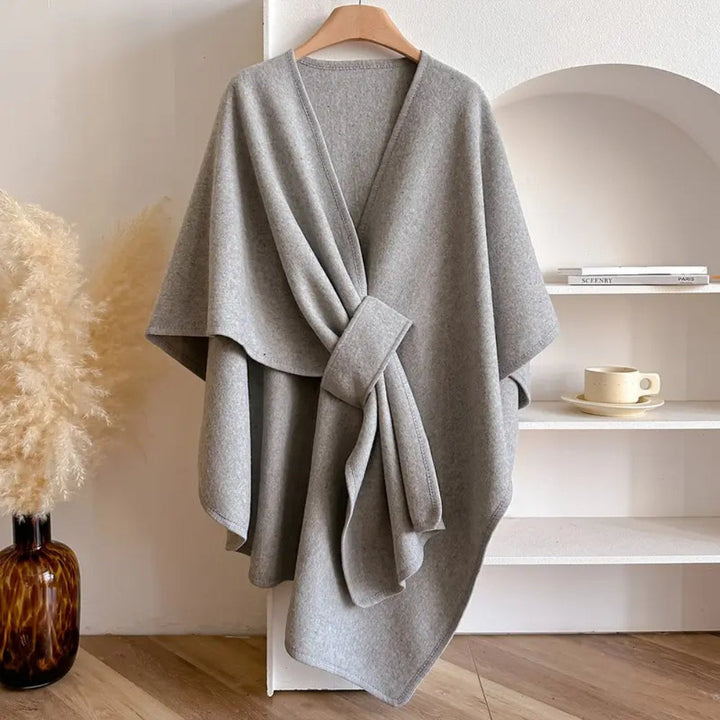 Drune | Damen Winddichter Poncho Schal Mantel