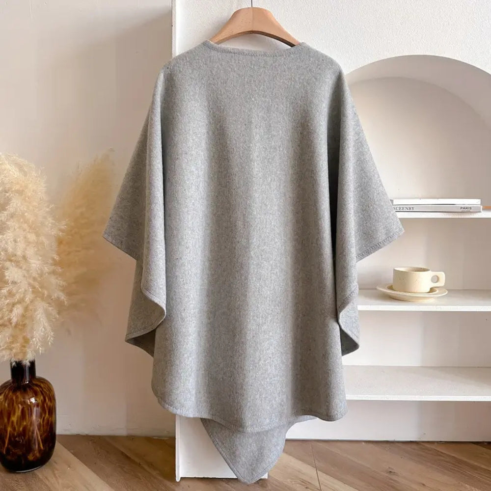Drune | Damen Winddichter Poncho Schal Mantel