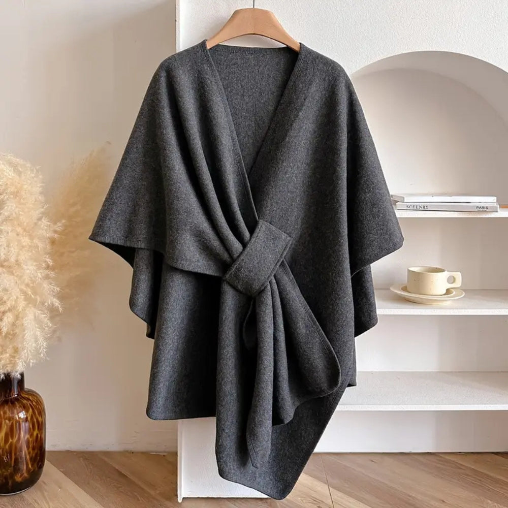 Drune | Damen Winddichter Poncho Schal Mantel