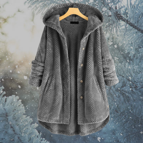 Drune | Damen Winter Fleecejacke mit Kapuze