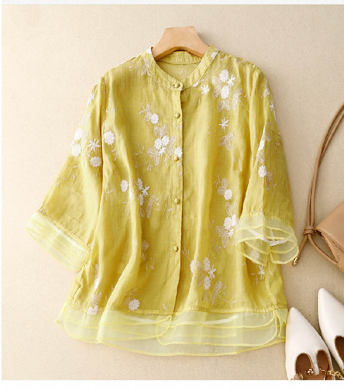 Drune | Bluse mit Blumenmuster aus Leichtem Stoff