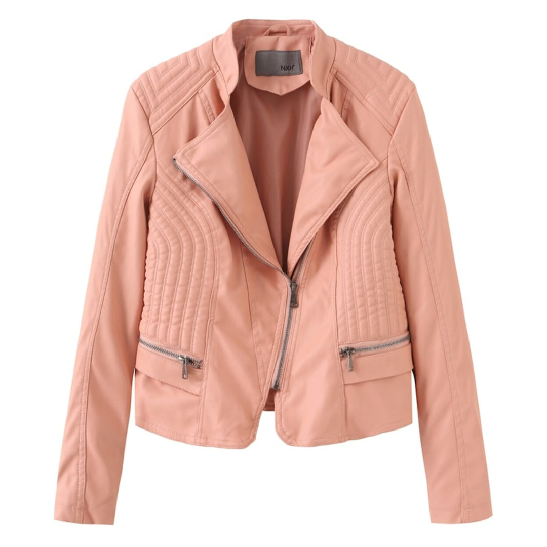 Drune | Klassische Bikerjacke Kunstleder Zeitloses Design