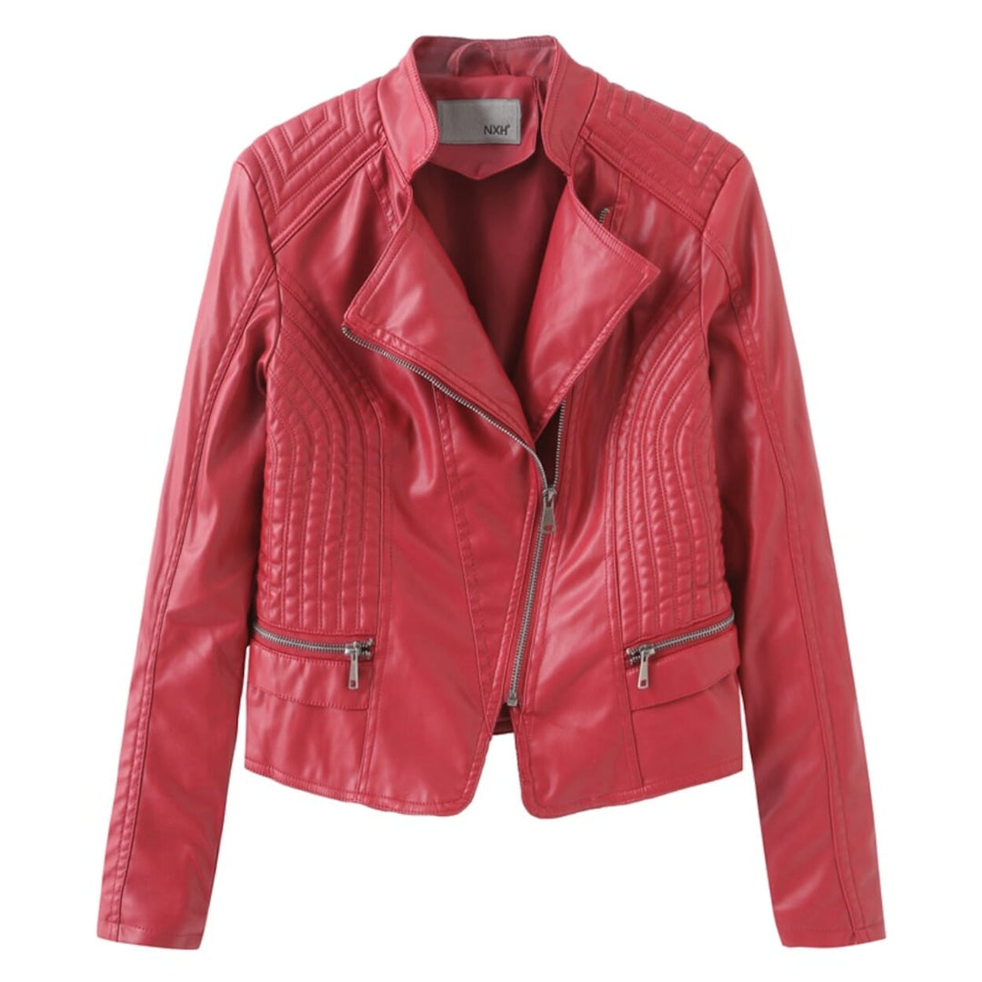 Drune | Klassische Bikerjacke Kunstleder Zeitloses Design