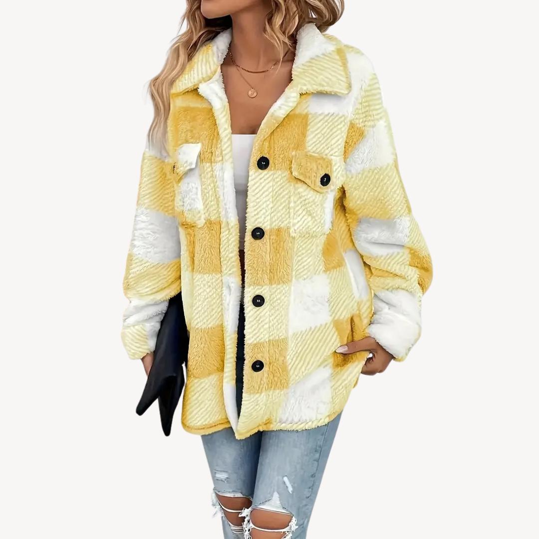 Drune | Karo Fleecejacke für Damen