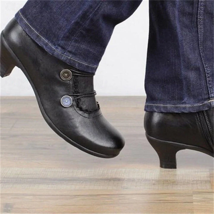 Drune | Damen Viktorianische Schnür-Stiefeletten mit Spitzenbesatz
