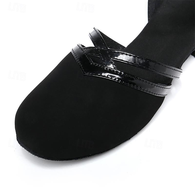 Drune | Moderne Tanzschuhe für Damen Schwarz Hochwertiges Wildleder