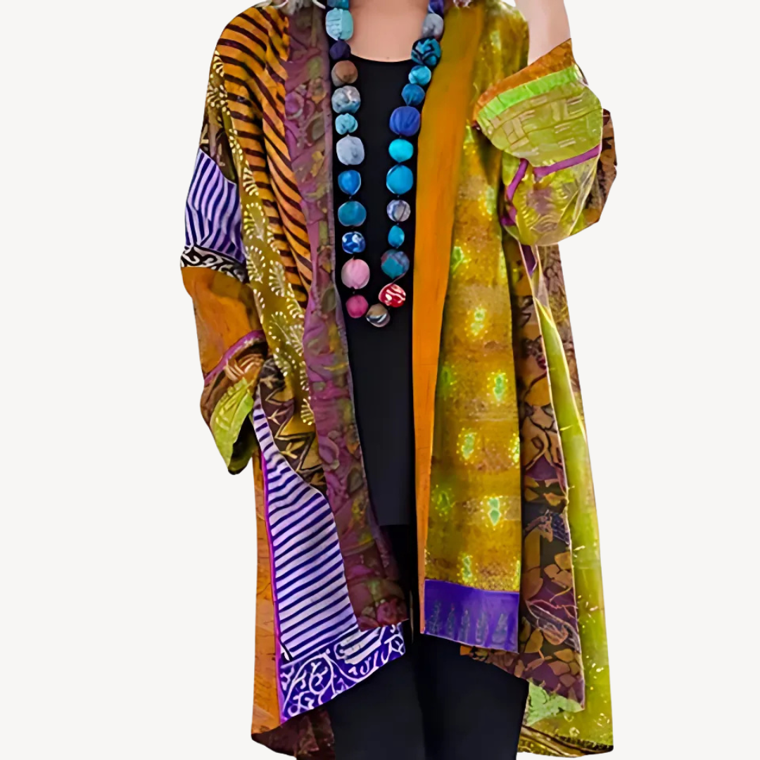 Drune | Gemusterter Kimono-Cardigan für Frauen
