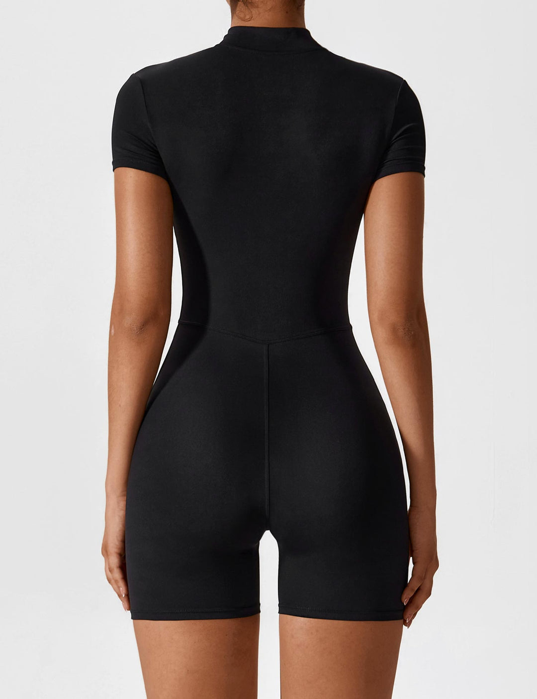 Drune | Nahtloser Kurzarm Zip Jumpsuit