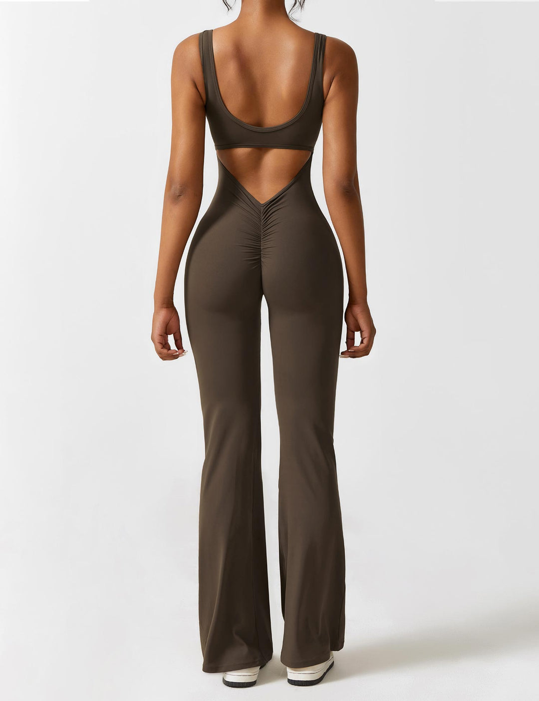 Drune | Hals Jumpsuit mit Ausgestellten Beinen | Elegantes und Figurbetontes Design