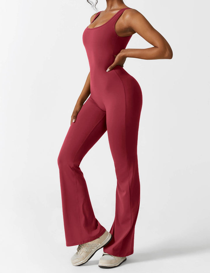 Drune | V-Rücken Auslaufender Jumpsuit