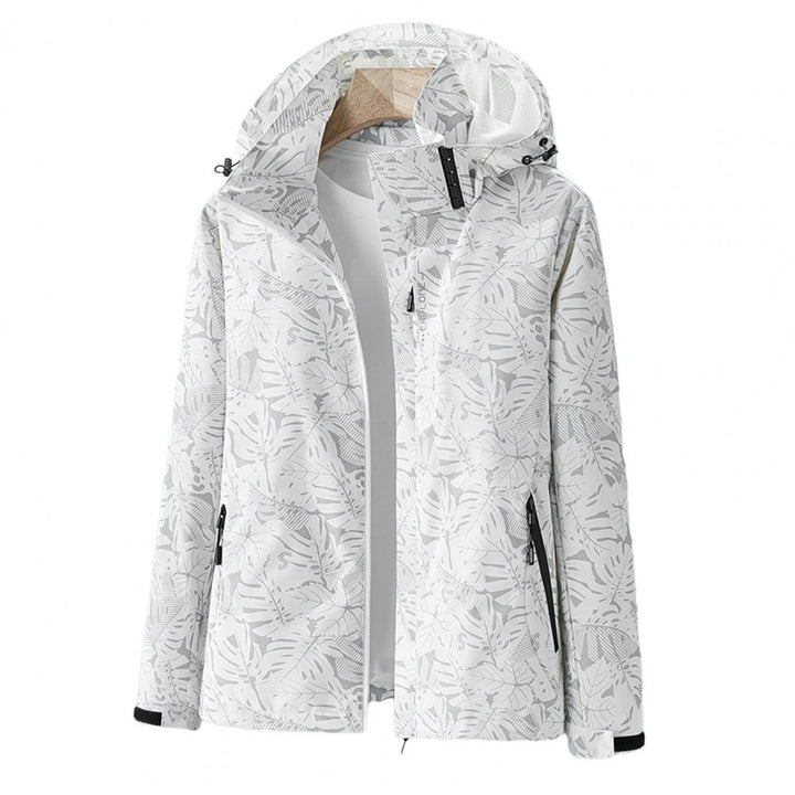 Drune | Women's waterproof outdoor jacket – lightweight with hood &amp; floral pattern