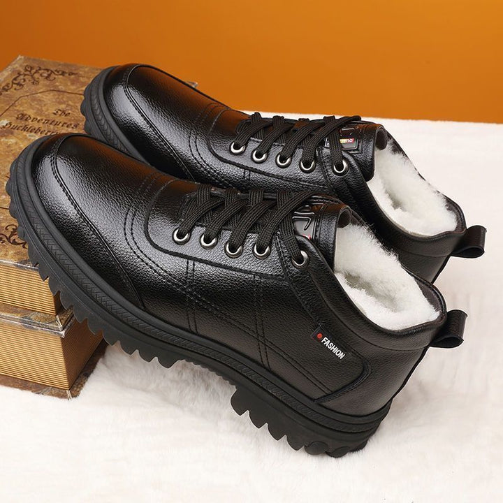 Drune | Robuste, Gefütterte Leder Winterstiefel mit rutschfester Sohle