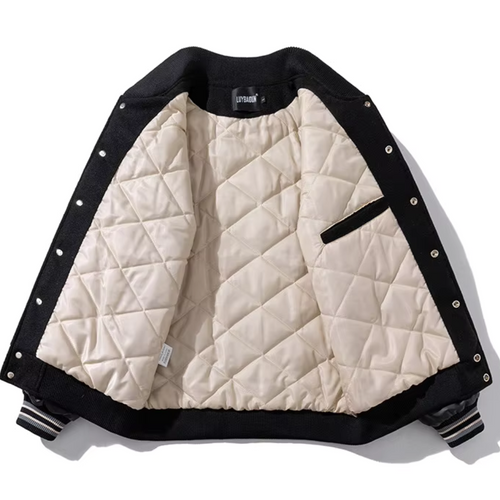 Drune | Bestickte Patchwork Bomberjacke