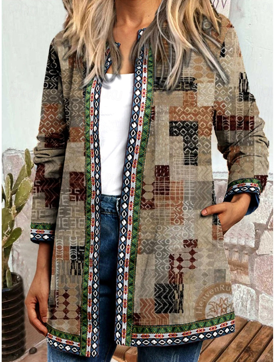Drune | Weit Farbige Vintage Damenjacke