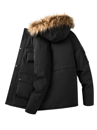Drune | Wintermantel Herren Schwarz