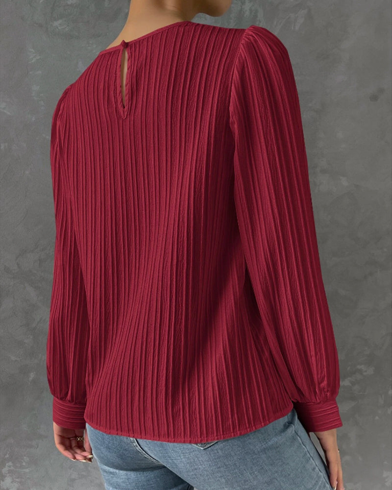 Drune – Bluse mit Rundhalsausschnitt