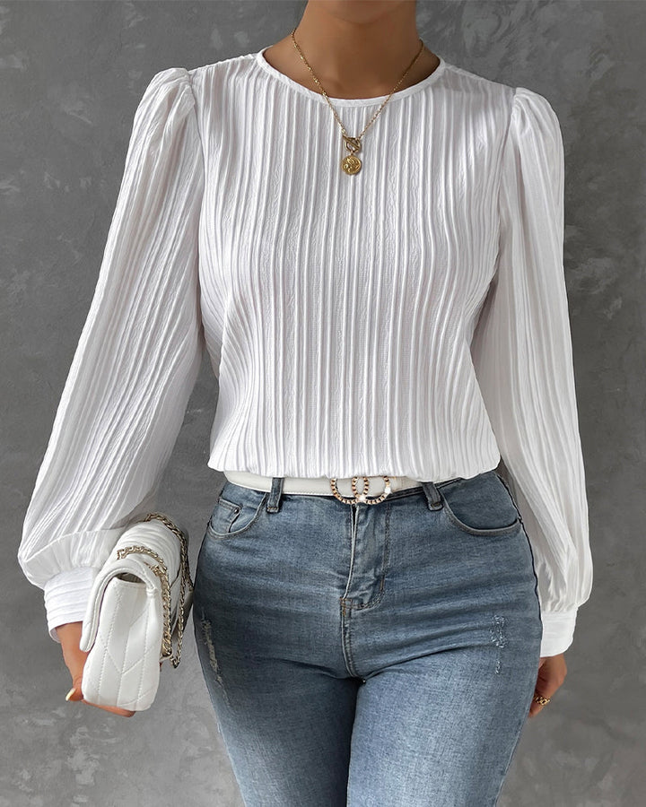 Drune – Bluse mit Rundhalsausschnitt