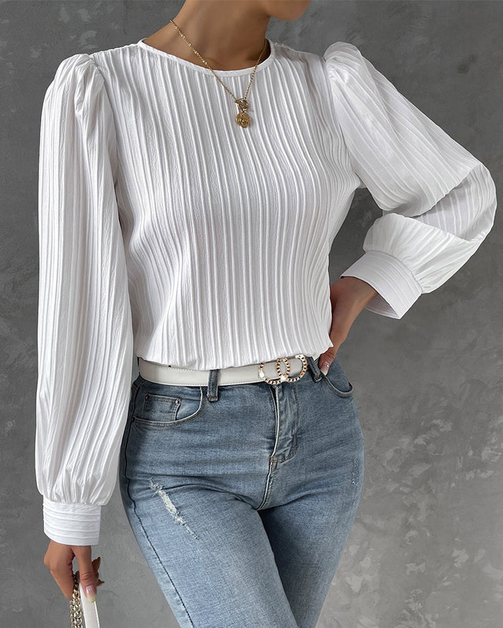 Drune – Bluse mit Rundhalsausschnitt