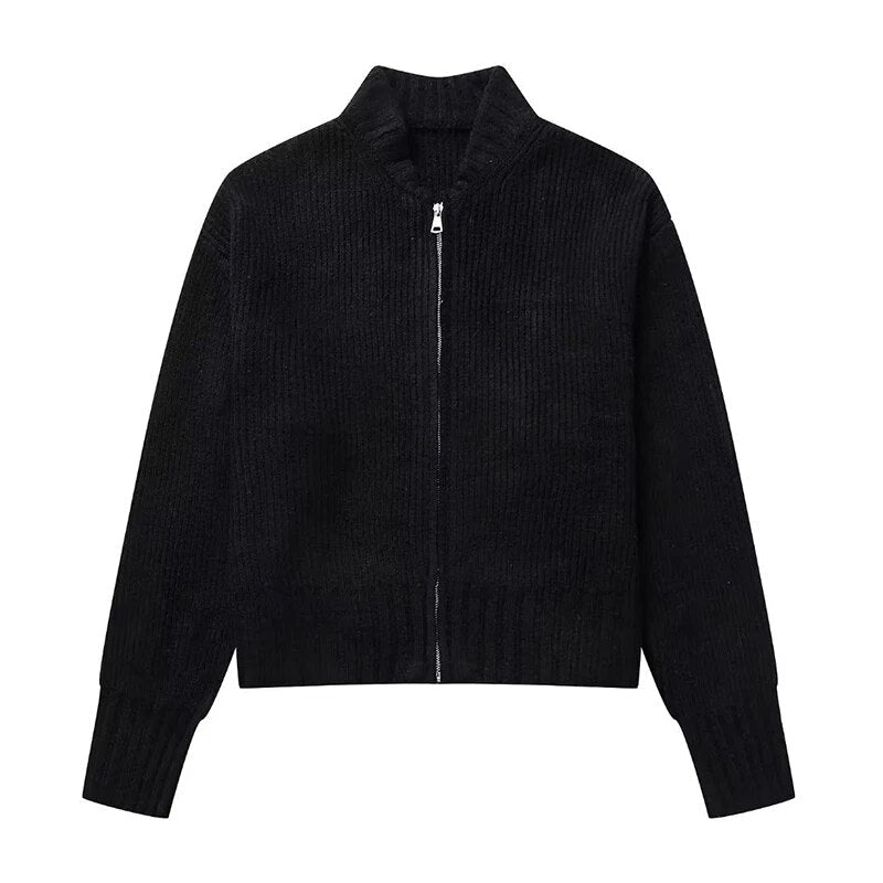 Drune Strickjacke mit Reißverschluss