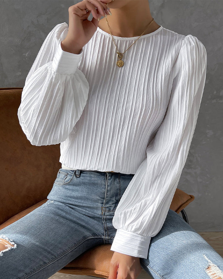 Drune – Bluse mit Rundhalsausschnitt