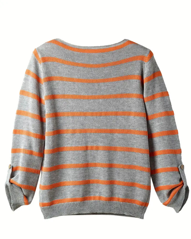 Drune – Warmer gestreifter Damenpullover