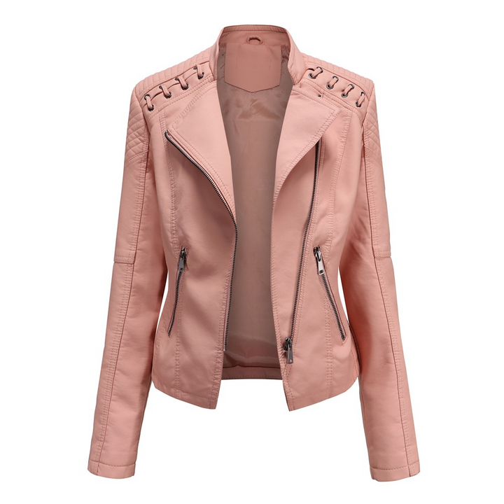 Drune - Lederjacke im Biker-Style