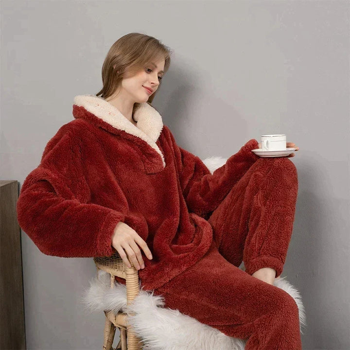 Drune Dani - Damen-Fleece-Pyjama-Set