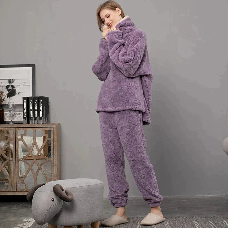 Drune Dani - Damen-Fleece-Pyjama-Set
