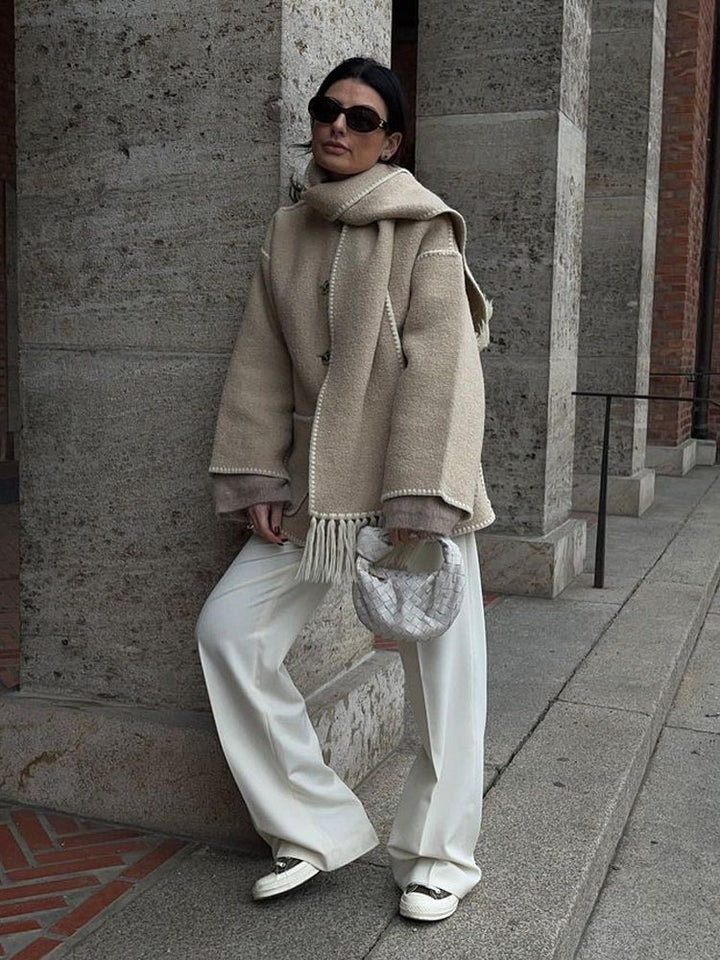 Drune - Statement-Jacke mit Halstuch