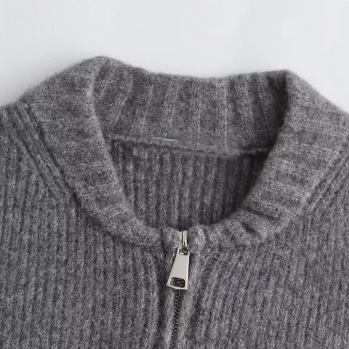 Drune Strickjacke mit Reißverschluss