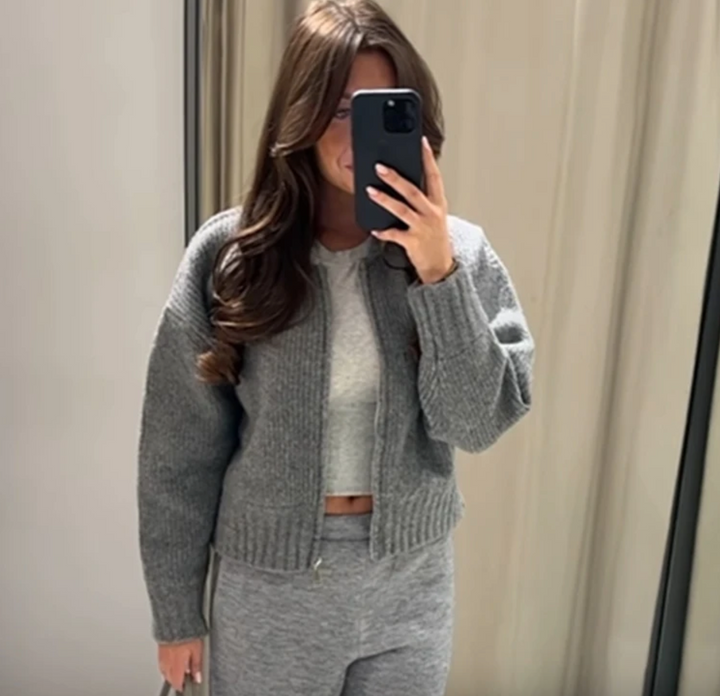 Drune Strickjacke mit Reißverschluss
