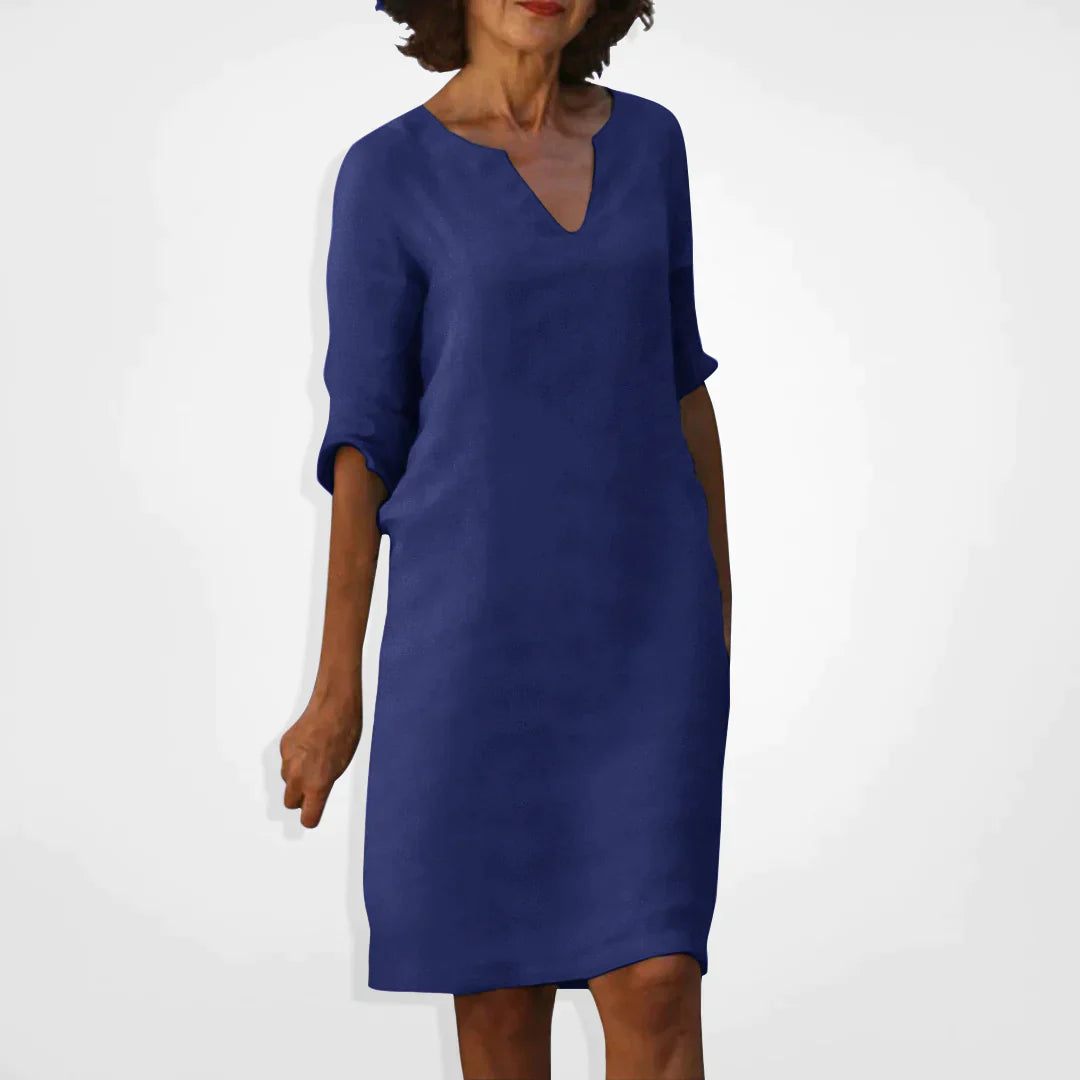 Drune Sommerkleid mit V-Ausschnitt