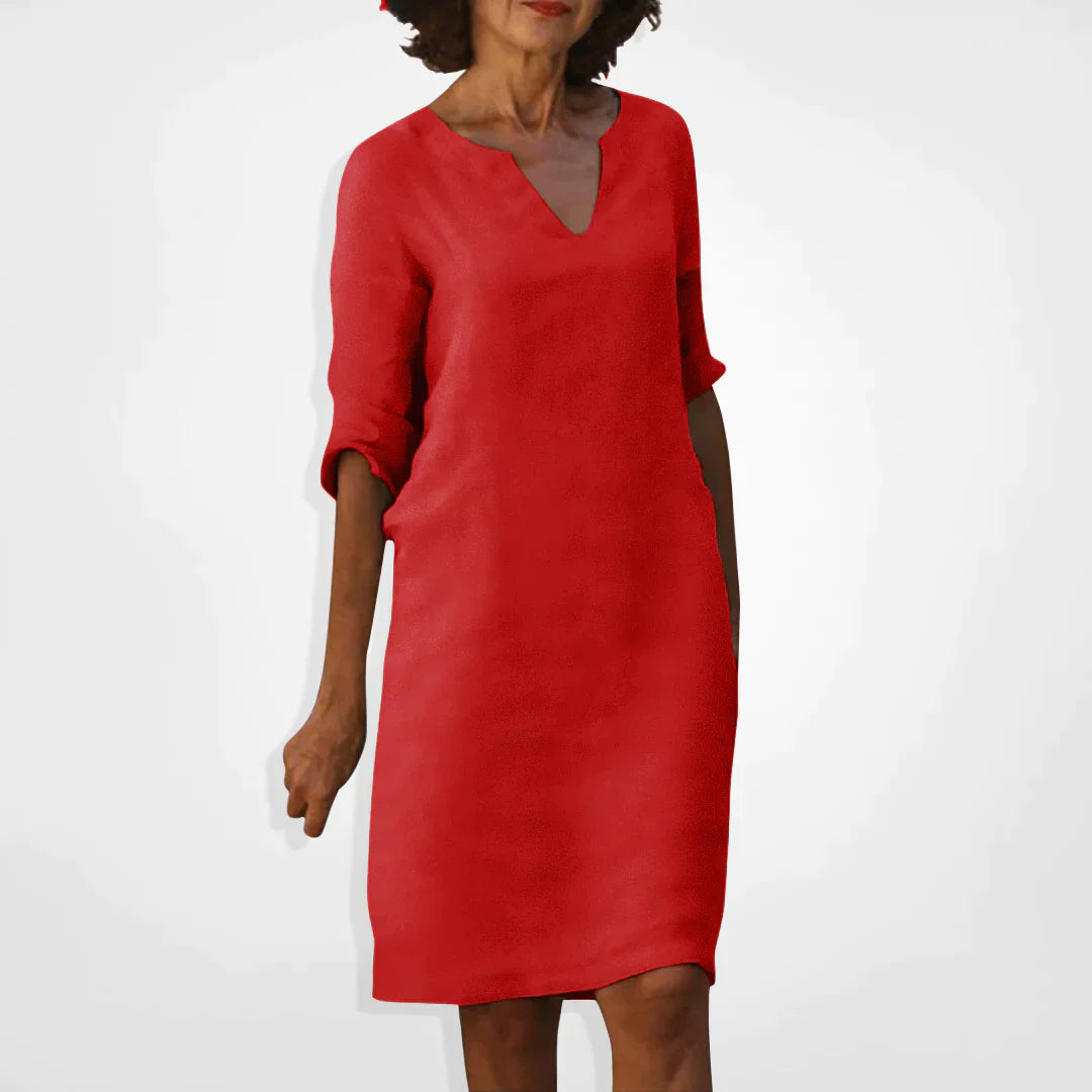 Drune Sommerkleid mit V-Ausschnitt