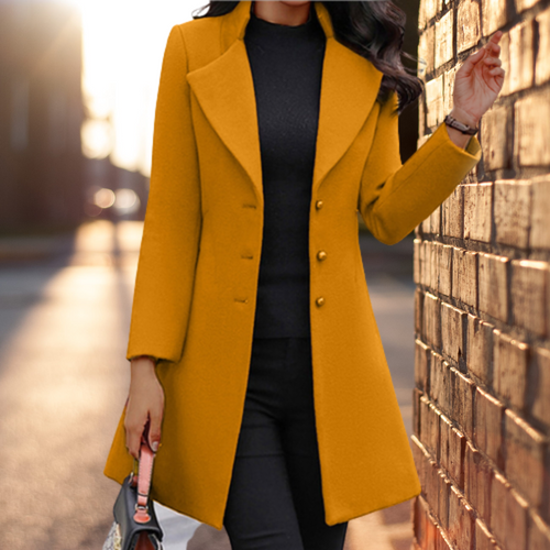 Drune - Elegante solide lange Jacke Mantel