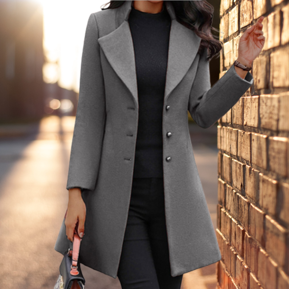 Drune - Elegante solide lange Jacke Mantel