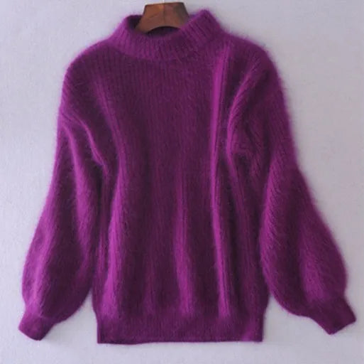 Drune | Pullover im Vintage-Angora-Stil: Locker gestrickt und schlicht.
