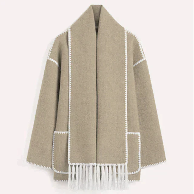 Drune - Statement-Jacke mit Halstuch