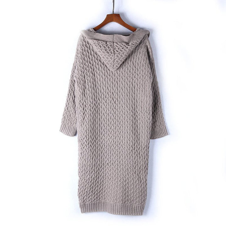 Sabinea - Warme Damen-Strickjacke mit Kapuze - FashionWOLF