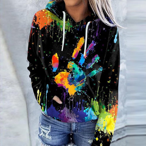 Drune Digitaler Druck Lässig Pullover