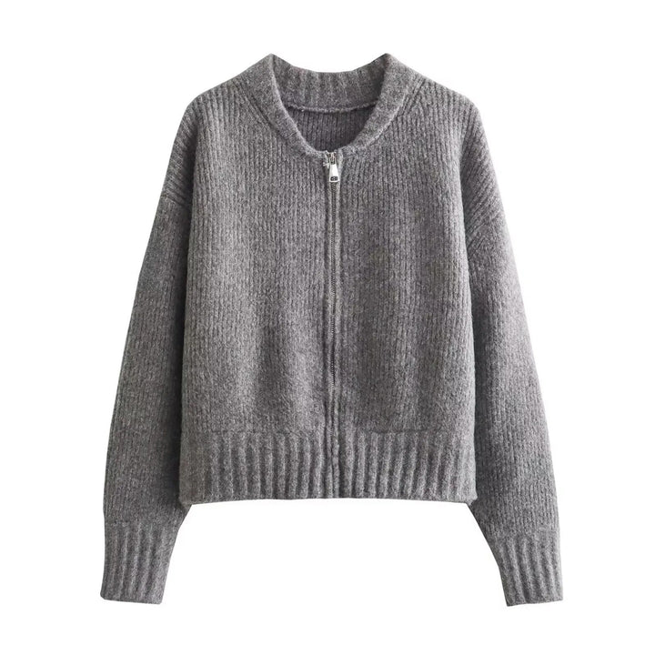 Drune Strickjacke mit Reißverschluss